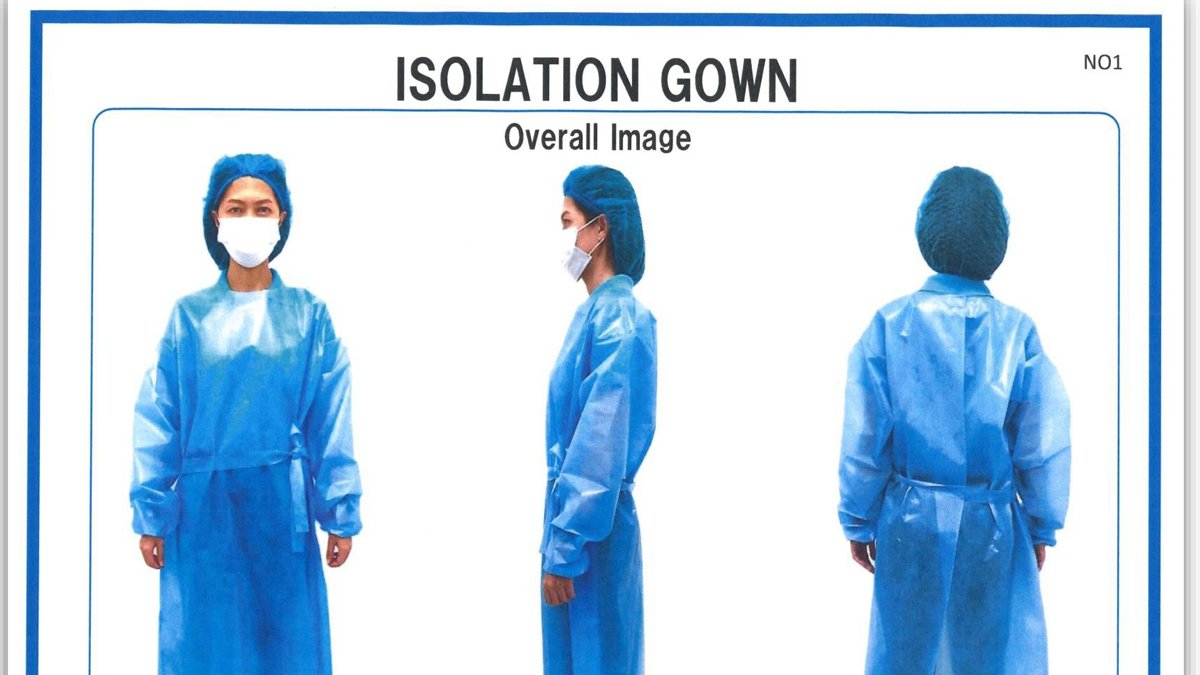บริษัท เจทีอาร์ คอร์ปอเรชั่น จำกัด จัดจำหน่ายชุด PE Laminated Isolation Gown (ชุดป้องกันเชื้อโรคและสารคัดหลั่ง)